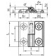 Zawias 30x30mm , GN 237-ZD-30-30-A-SW