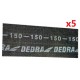 Siatka ścierna 105x280mm gr. 220 DEDRA  - 5szt