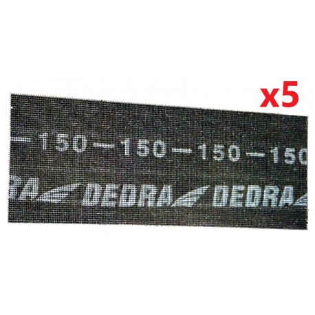 Siatka ścierna 105x280mm gr. 220 DEDRA  - 5szt