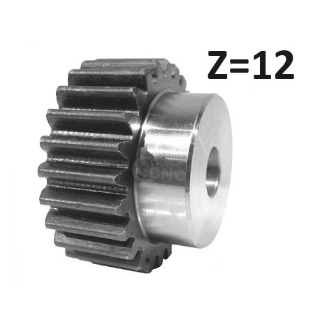 M1-12-HRC | Koło zębate Moduł 1,  z12 z piastą HRC