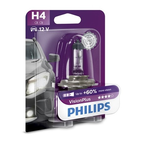 Żarówka H4 VISION PLUS  +60%  PHILIPS