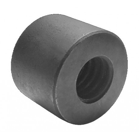 Tr 12x3-P Nakrętka cylindryczna prawa, ST D26*L18 czarna