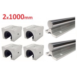 Zestaw | Prowadnica liniowa SBR20 2x1000mm + SME20OP x4