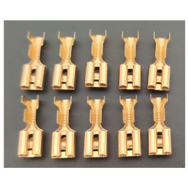 Konektor żeński NASADKA J 6,3/2,5 MM2 Z ZACZEPEM (10 SZT)