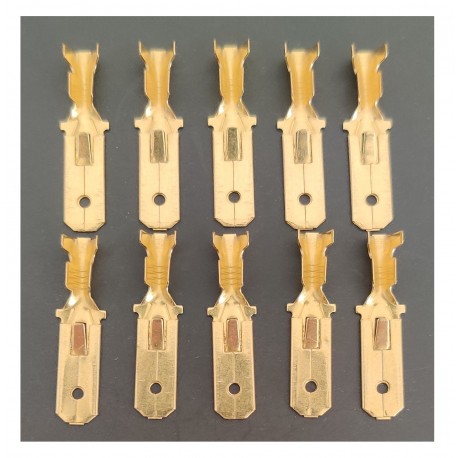 Konektor męski KOŃCÓWKA E- 6,3/2,5 MM2 DO ZŁĄCZY DIN (10 SZT)