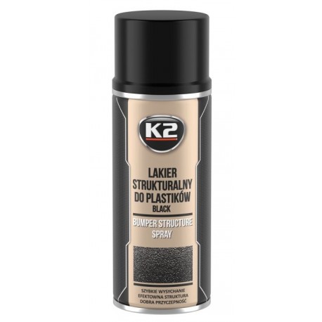 Lakier strukturalny do plastiku /zderzaków czarny K2