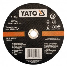 Tarcza do cięcia metalu  230x2.0x22 YATO