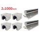 Zestaw | Prowadnica liniowa SBR20 2x1000mm + SME20OP x4