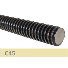 Tr 14x4-P-250mm śruba trapezowa C45, prawa czarna